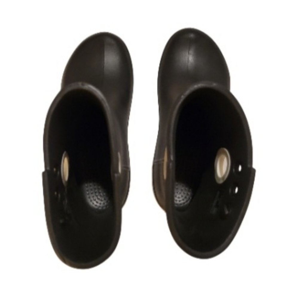Womens CROCS JAUNT SHORTY RAINBOOTS Black Size 7 - Picture 5 of 9